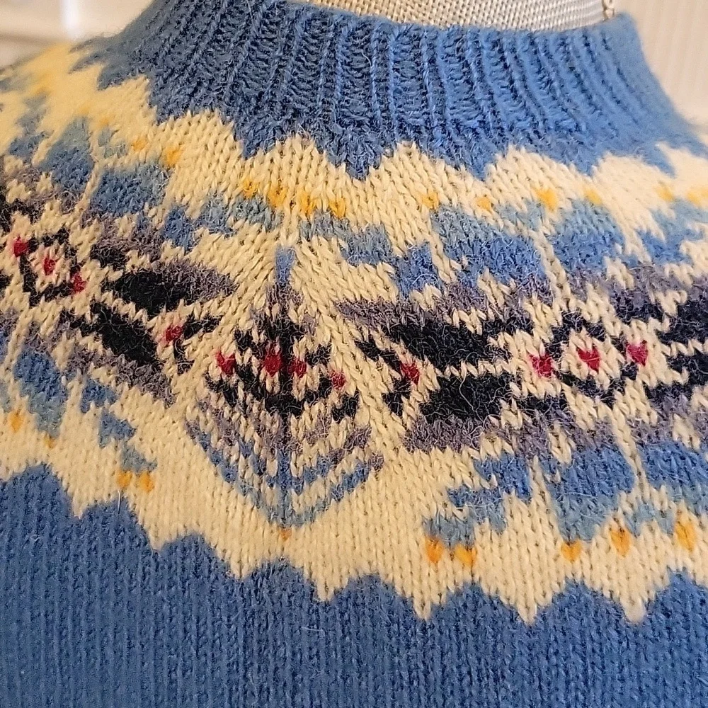 Vintage Shetland Fair Isle Cardigan Sweater - Picture 7 of 7